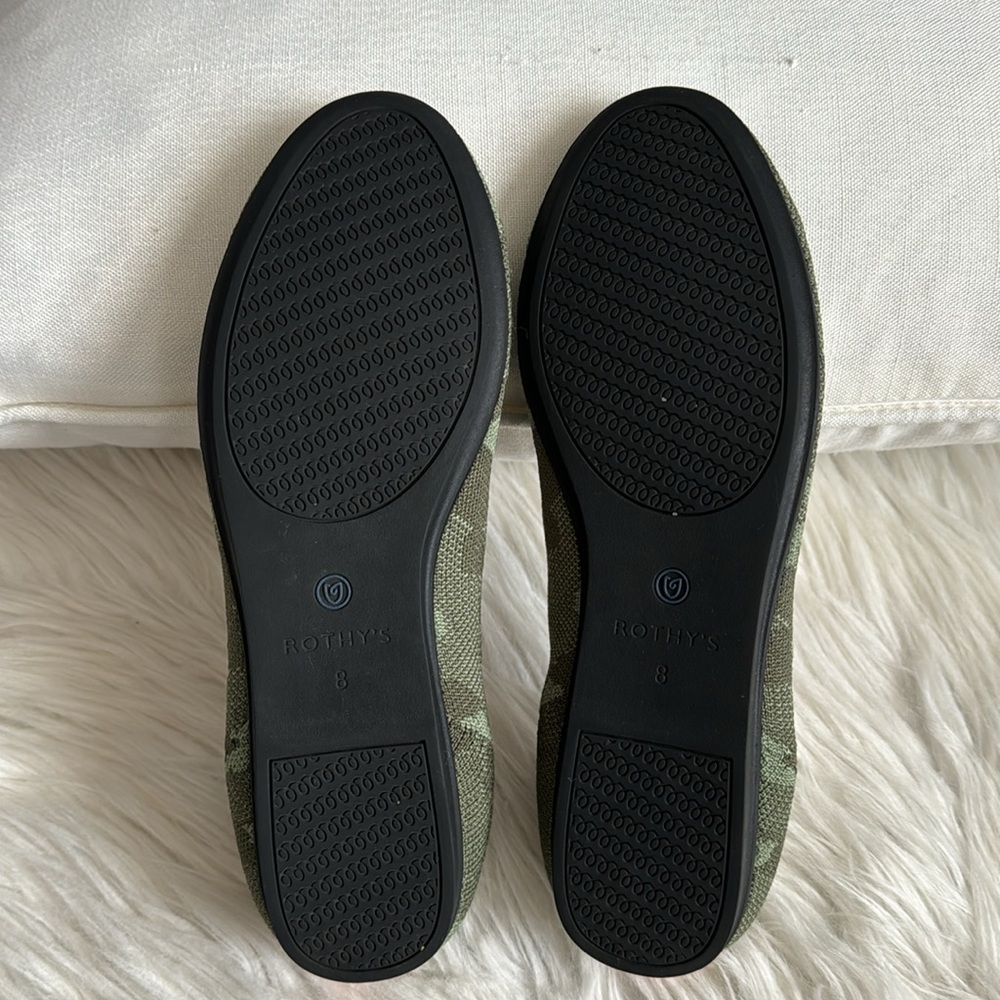 Rothy's Olive Green Camo Round Toe Loafers Size 8 - Picture 13 of 14